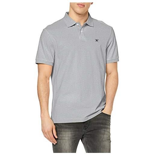 Hackett London slim fit logo maglietta polo, grigio (light grey), l uomo