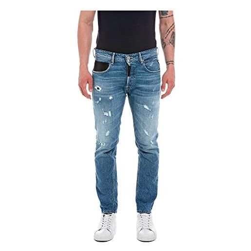 Replay jeans willbi da uomo dalla vestibilità regolare realizzati in denim comfort, blu (medium blue 009), w30 x l34