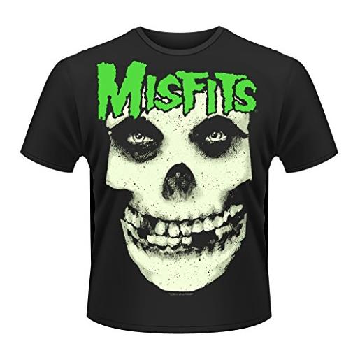 Plastic Head playlogic international(world) misfits glow jurek skull t-shirt, nero (black), xl uomo