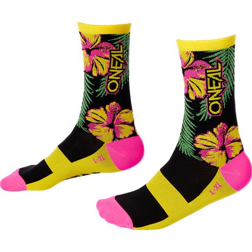 ONEAL abbigliamento calzini oneal calzini mtb performance sock island v. 24 pink green yellow