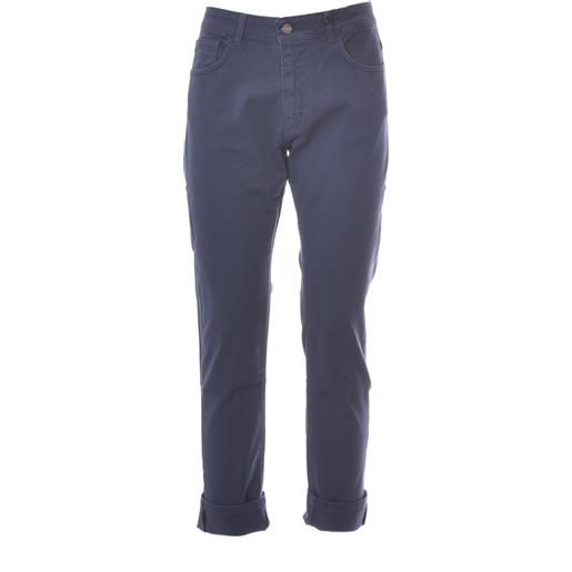 CAVALLI CLASS pantalone in cotone blu navy