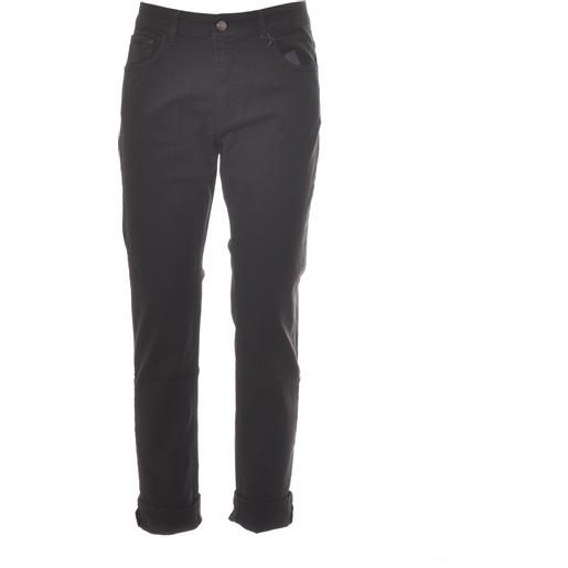 CAVALLI CLASS pantalone 5 tasche in cotone nero