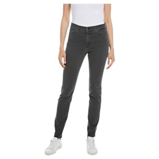 REPLAY jeans donna mjla slim fit super elasticizzati, grigio (dark grey 097), w28 x l28
