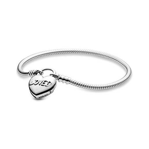 Pandora bracciale con charm donna argento - 597806-17