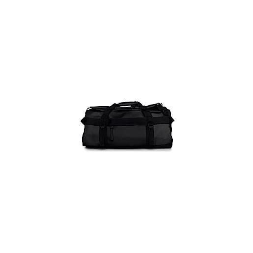 RAINS il borsone duffel bag small è un modello altamente funzionale pensato per i viaggi. Il borsone è ideale per i viaggi ed è caratterizzato da una forma tubolare, una capiente apertura per riempir. 