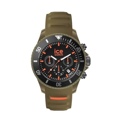 Ice-watch - ice chrono khaki orange - orologio verde unisex con cinturino in plastica - 021427 (medium)