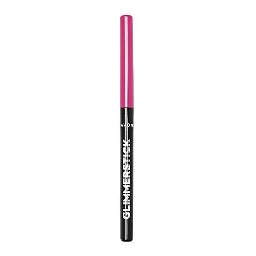 Avon glimmerstick lip liner power pink, infuso con vitamina e per un'applicazione liscia e labbra definite
