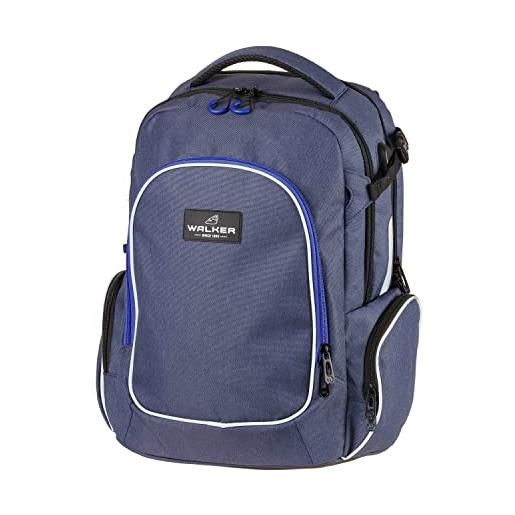 Walker zaino scuola wizzard campus evo mustard melange (2022), blue-ivy, ca. 32 x 21 x 46 cm