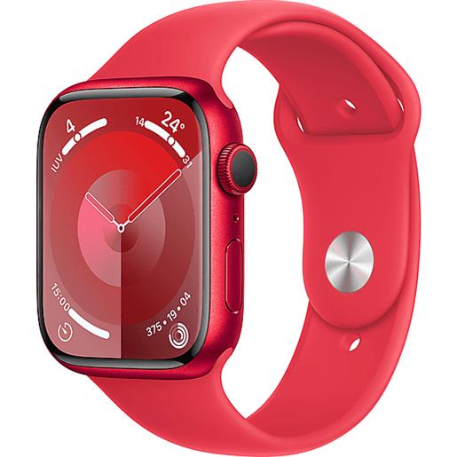 APPLE watch series 9 gps cassa 45 mm in alluminio (product)red con cinturino sport - m/l