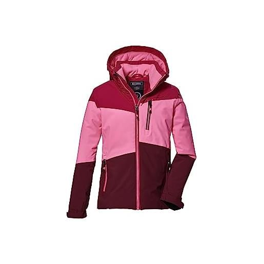 Killtec ragazze giacca funzionale con cappuccio e paraneve/giacca outdoor impermeabile kow 170 grls jckt, pink, 164, 40927-000