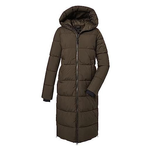 G.I.G.A. DX donne cappotto trapuntato con cappuccio/cappotto funzionale idrorepellente gw 50 wmn qltd ct, dark brown, 46, 39840-000
