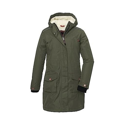 Killtec ragazze cappotto funzionale con cappuccio/cappotto staccabile, impermeabile kow 142 grls ct, dark olive, 152, 39885-000