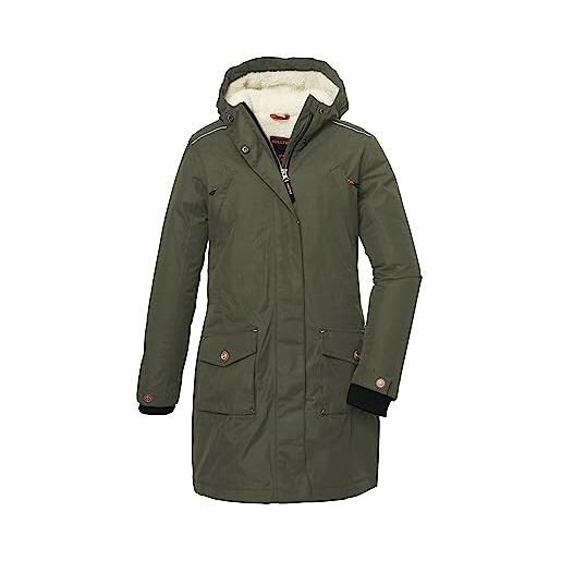 Killtec ragazze cappotto funzionale con cappuccio/cappotto staccabile, impermeabile kow 142 grls ct, dark olive, 140, 39885-000