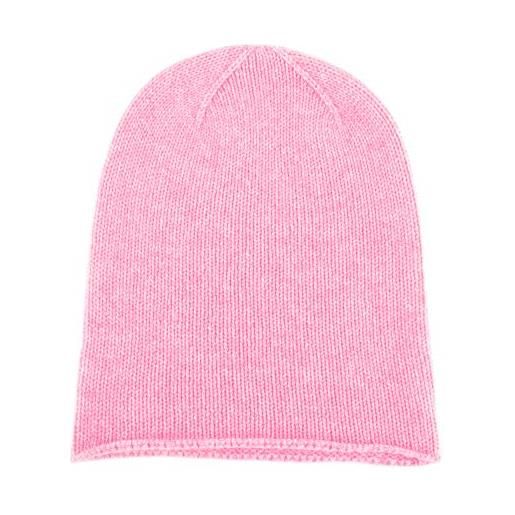 Love Cashmere berretto donna in cashmere al 100% (womens cashmere hat) - rosa - realizzato a mano ad in scozia