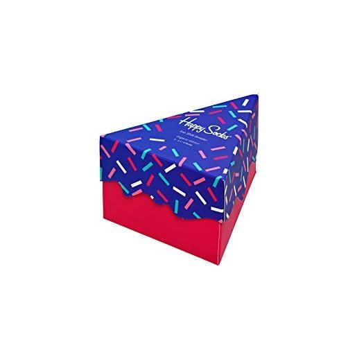 Happy Socks happy birthday playing gift box calze, multicolore (multicolour 100), 4/7/2019 (taglia unica: 36-40) (pacco da 3) donna