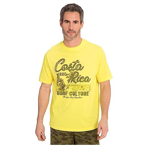 JP 1880 maglia del pigiama con stampa, scollo a girocollo e mezze maniche giallo chiaro 7xl 814646609-7xl