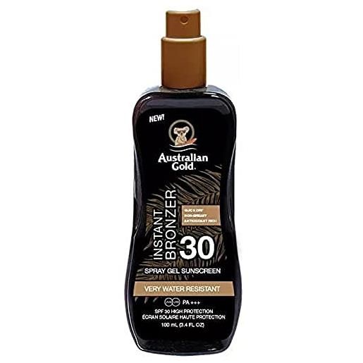 Australian Gold sunscreen spf30 spray gel with instant bronzer 237 ml