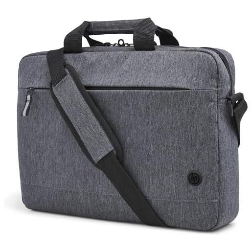 HP prelude pro borsa per notebook fino a 15,6", realizzato con il 65% di materiale riciclato, tessuto impermeabile, pass-through per il trolley, 5 tasche, nera