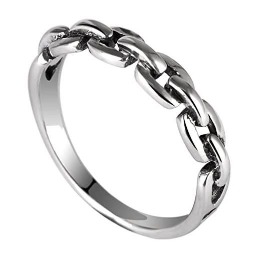 Epinki anello argento 925 per donna catena anello anniversario gioielli vintage misura 14