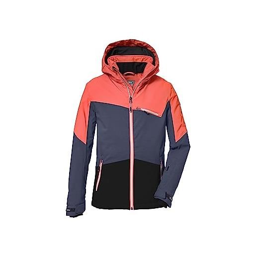 Killtec ragazze giacca da sci/giacca funzionale con cappuccio staccabile e paraneve, impermeabile ksw 182 grls ski jckt, coral, 176, 39904-000