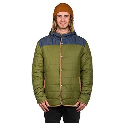 LIGHT mens jacket coldster, technical outwear uomo, denim green, xl