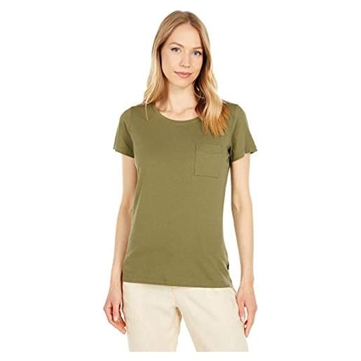 Fjällräven övik t-shirt w, maglietta a maniche corte donna, verde, m