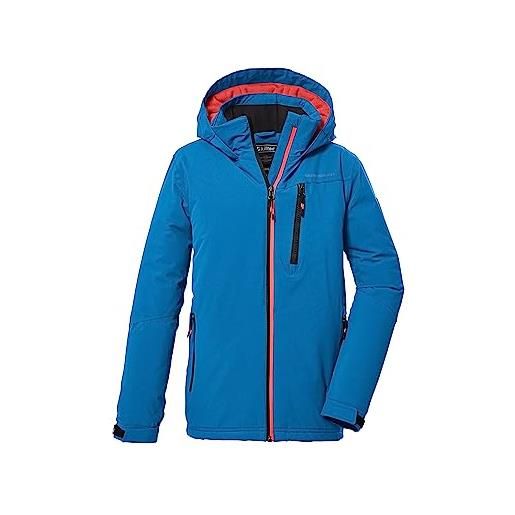 Killtec ragazzi giacca funzionale con cappuccio/giacca invernale impermeabile kow 159 bys jckt, black blue, 116, 40915-000