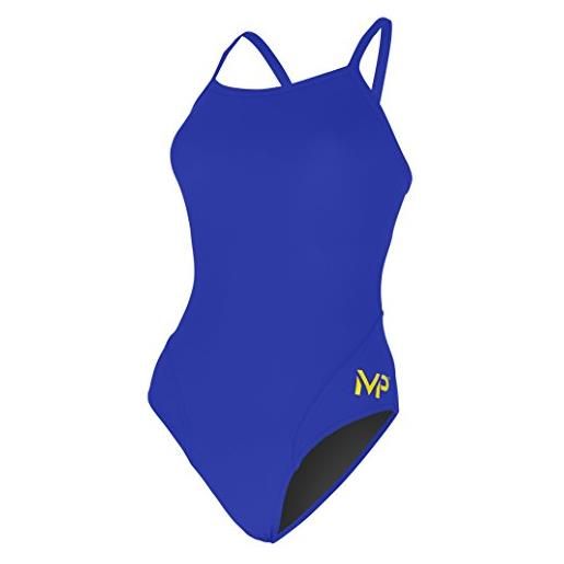 Aqua Sphere - costume da bagno da donna con schienale medio, tinta unita, donna, costume da bagno, sw253040432, blu navy, 26