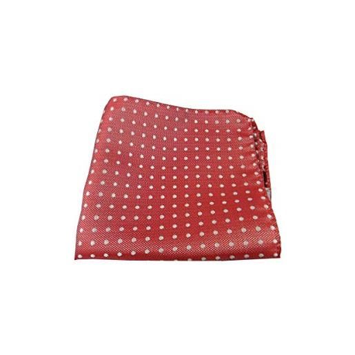 Avantgarde - fazzoletto da giacca per uomo pochette da taschino seta a pois pallini disponibile in tutti i colori (cangiante rosso)