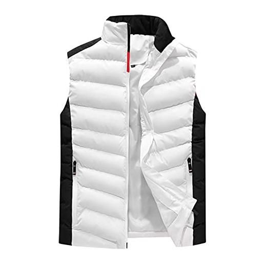 Kobilee gilet smanicato uomo cotone senza maniche giubbotto smanicato 100 grammi senza cappuccio giacca leggero firmato gilet corto imbottita giubbino piumino smanicato invernale caldo