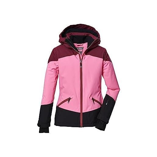 Killtec ragazze giacca da sci impermeabile/giacca funzionale con cappuccio e ghetta antineve ksw 151 grls ski jckt, dark ocean, 140, 41187-000
