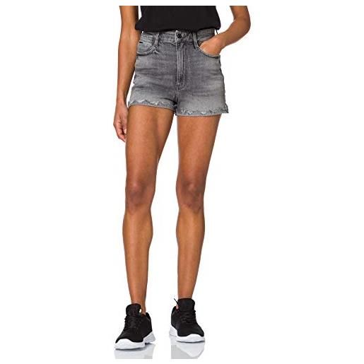 G-STAR RAW women's tedie ripped edge ultra high shorts, grigio (faded anchor d19143-c530-c282), 28