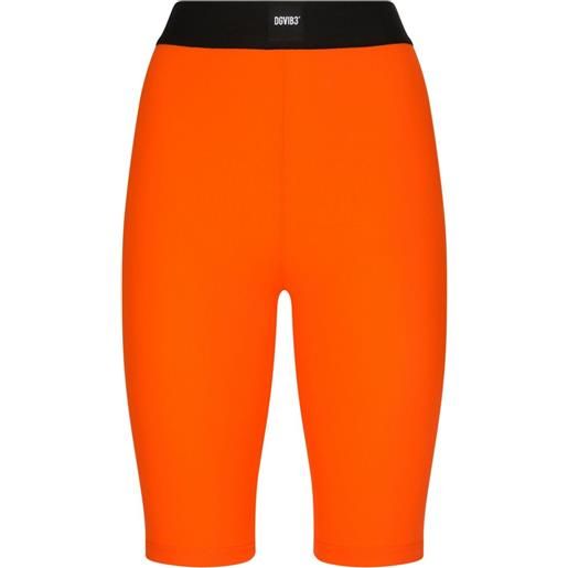 Dolce & Gabbana DGVIB3 shorts da ciclismo con applicazione - arancione