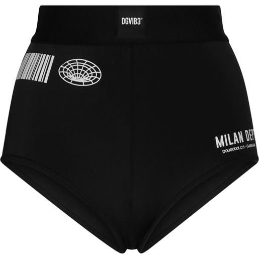 Dolce & Gabbana DGVIB3 shorts a vita alta - nero