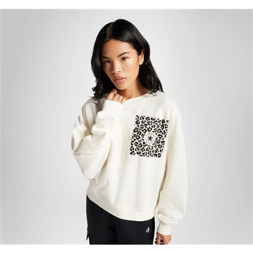 Converse leopard crew sweater