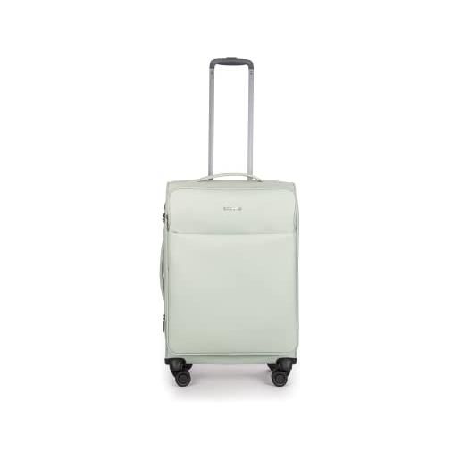Stratic light + valigetta, custodia morbida, trolley da viaggio, trolley a mano, lucchetto tsa, 4 ruote, espandibile, menta, 67 cm, m