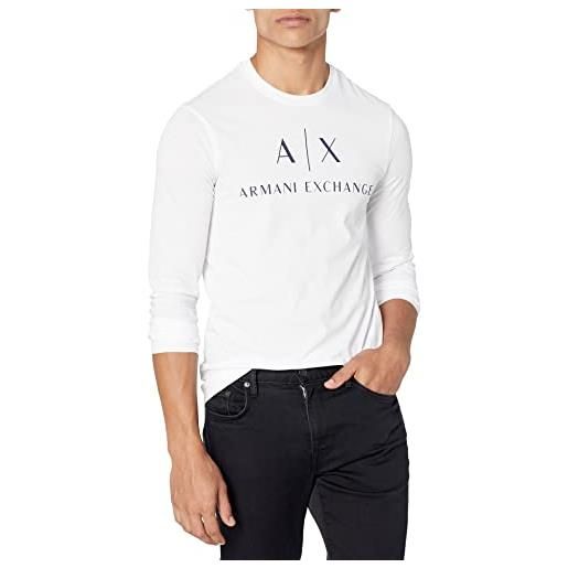 Armani exchange a|x armani exchange long sleeve logo crewneck t-shirt, t-shirt, 