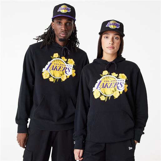 NEW ERA felpa con cappuccio la lakers nba floral graphic