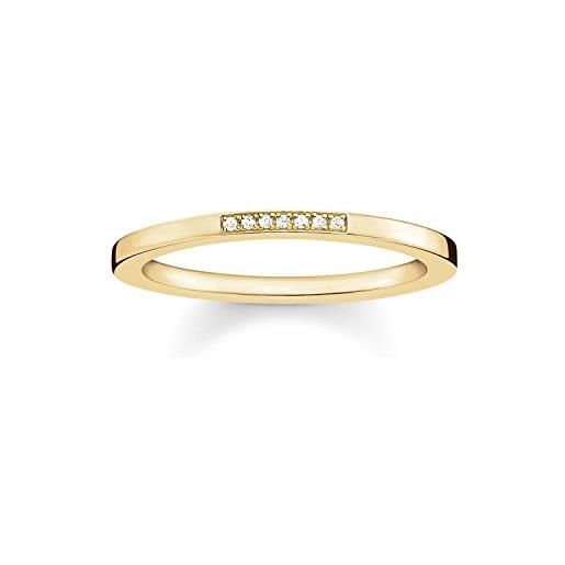 Thomas Sabo anello con diamante oro da donna argento 925, misura 52 (16.6)