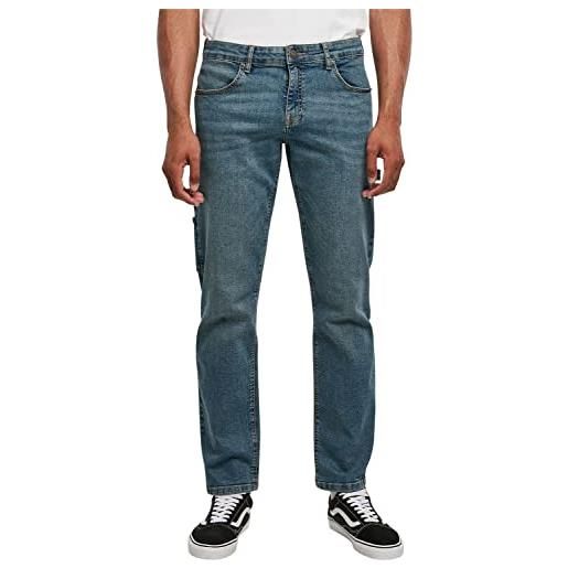 Urban Classics carpenter back jeans, pantaloni, uomo, marrone (sand destroyed washed), 36