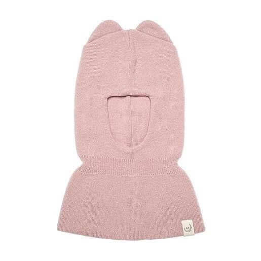 KNITAS berretto in lana per bambini, invernale, caldo, lavorato a maglia, per ragazzi e ragazze, 3-7 anni, berretto a doppio strato di colore rosa, taglia 50-54 cm