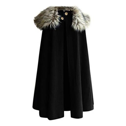 AJGRHE cardigan estivo donna fuzzy fluffy cappotto invernale cappotto da uomo invernale giacche da uomo giacca teddy accogliente giacca felpata giacca (nero, xxl)