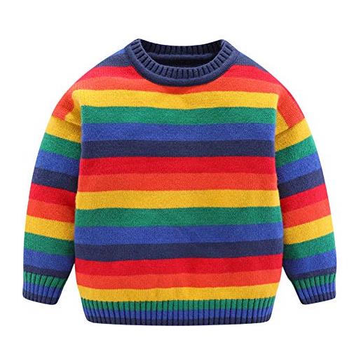Mud Kingdom - maglione colorato a righe arcobaleno, per bambini coloré 2 anni