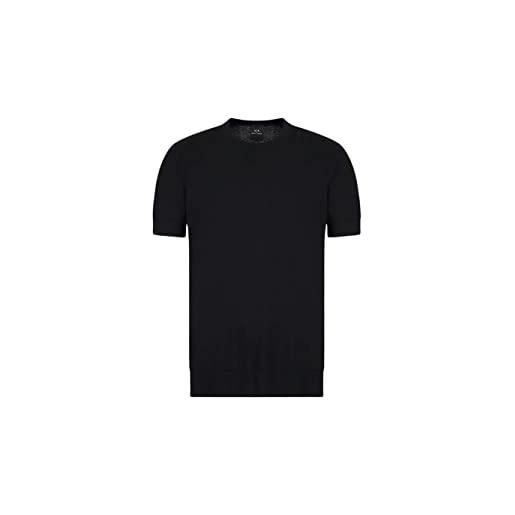 Armani exchange t-shirt a maniche corte cotone, da uomo colore nero codice 3rzm2x zm3jz 1200 -composizione: 100% cotone nero black