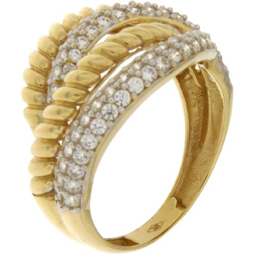Gioielleria Lucchese Oro anello donna oro giallo bianco gl101367