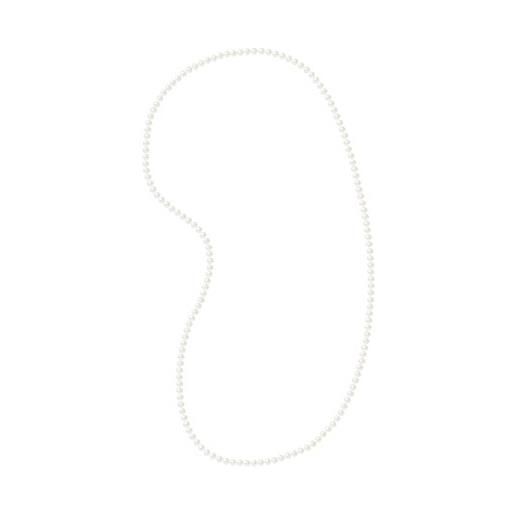 PEARLS & COLORS NATURAL FINE PEARLS pearls & colors - collana lunga con perle coltivate d'acqua dolce semi-barocche, colore: bianco naturale, qualità aaa+ - lunghezza 80 cm, gioiello da donna