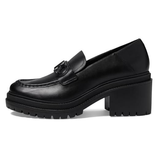 Michael Kors rocco heeled loafer, mocassino donna, nero, 38 eu