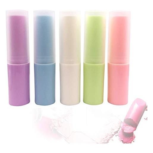 FANSEZQ 10 contenitori burrocacao vuoti, set di rossetti vuoti, utilizzati per applicare labbra idratanti, rossetto e altri cosmetici (beige + verde + viola + blu + rosso)