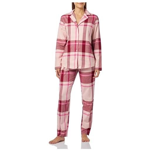Triumph boyfriend pw x checks set pigiama, pink-dark combination, 48 da donna
