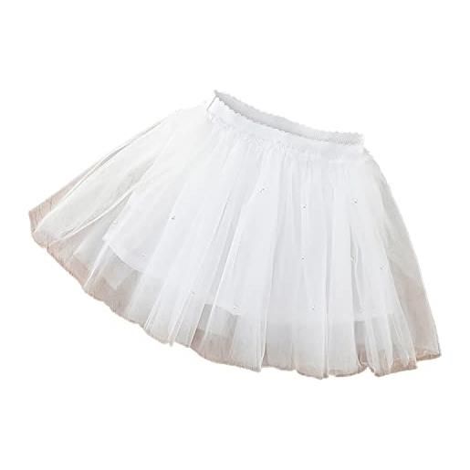 Verve Jelly neonate tutu abiti toddler infant tulle dress girl tinta unita princess skirt wedding party dress birthday outfit white 110 3-4 anni